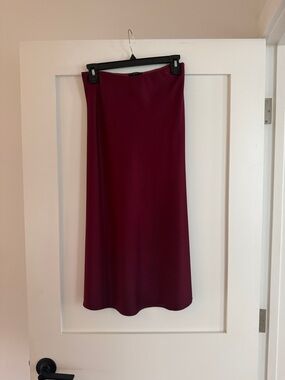 J. Crew Wine Midi Skirt — Straight Silhouette